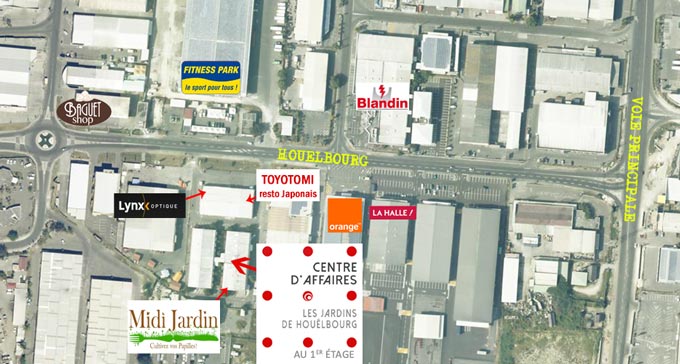 Plan d'accès à NC-concept JARRY